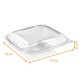 Caja de ensalada para llevar - Crudipack 19x19x6,5cm cristal 1100cc con tapa antivaho, paquete de 70