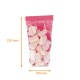 Sacchetto per pasticceria in PP sfondo in cartone, 100x220mm "rosa hessian", confezione da 100