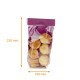 Sacchetto per pasticceria in PP base in cartone, 100x220mm "purple hessian", confezione da 100 pezzi