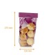Sacchetto per pasticceria in PP base in cartone, 120x275mm "purple hessian", confezione da 100 pezzi