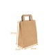 Borsa kraft con manici piatti 18+8x22cm, 'Natural Kraft' 70g/m2, scatola da 500