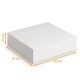 Square white cake tin 26x26x10cm, pack of 50 pieces