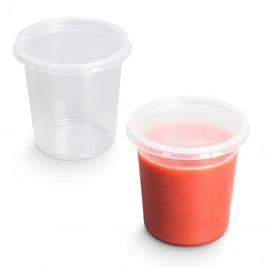 Pots ronds ø101mm PP translucides (sans couvercle)