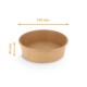 Tarro kraft marrón para ensalada 500ml, ø150x45mm, Caja de 300