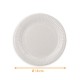 Plato de papel Paquete de 100, ø 18 cm, blanco
