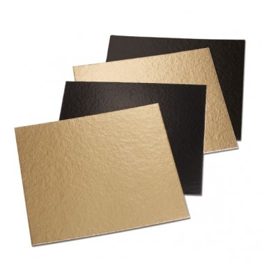 Quadrato NERO ORO spesso