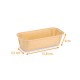 Molde de papel para hornear rectangular, 15,8 x 5,5 x 5 cm, paquete de 25