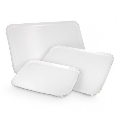 Plateau traiteur en carton blanc