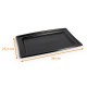 Piatto da catering in plastica nera - Festipack rettangolare in PS, 36x25,3cm, scatola da 50