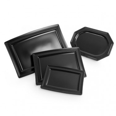 Plato de plástico negro