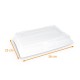 Tapa para plato de plástico negro rectangular en PS, 36x25,3cm, caja de 25