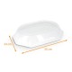 Tapa para plato de plástico negro octogonal en APET, 35x24cm, caja de 25