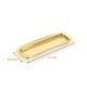 Plastikteller rechteckig 17x6,5cm aus PET gold, Karton mit 500 Stück