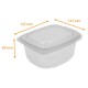 Plastic tray with microwaveable lid - Ondipack 500cc, 142x123x69mm, box of 600