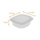 Plastic tray with microwaveable lid - Ondipack 375cc, 123x114x71mm, box of 900