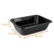 Vassoio CPET nero, 226x177x60 mm, 1 scomparto, scatola di 336