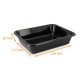 Vassoio CPET nero, 226x177x50 mm, 1 scomparto, scatola da 360