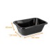 Vassoio CPET nero, 187x137x60 mm, 1 scomparto, scatola di 420