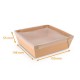 Schale zum Mitnehmen mit Deckel 100% recycelbar, 150x148x55mm, 1L, Karton mit 100 Stück