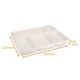 Bandeja de comida desechable 5 compartimentos BIO, 290x224x30mm, caja de 200