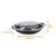 Bandeja wok negra con tapa - Wokipack 750 ml, caja de 200