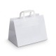 Kraft bag with flat handles 32x22x25 kraft white 70r/m2 'lunch special, box of 250