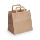 Kraft-Tasche mit flachen Griffen 26+17x25 cm Kraft écru 70r/m2 "Spezial Frühstücksformel"., Karton mit 250 Stück