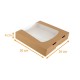 Scatola kraft quadrata marrone con finestra 20x20x4cm, scatola da 50