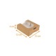 Brown kraft square box with window 12x12x4cm, pack of 50