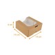 Quadratische Schachtel aus braunem Kraftpapier mit Fenster 14x14x6cm, 50er-Pack