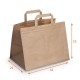 Bolsa kraft con asas planas 32x22x25 kraft crudo 70r/m2 "especial almuerzo, caja de 250