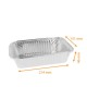 Vassoio in alluminio bordi dritti, 218x155x46mm, 1070ml (BO1100), confezione da 100