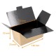 Caja de bombones vacía 500g "Kraft" (interior negro), paquete de 50