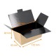 Caja de bombones vacía 375g "Kraft" (interior negro), paquete de 50