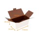 Caja de bombones vacía 250 g de "Blanc" (chocolate interior), paquete de 50