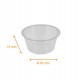 Caissette baba au rhum Transparentes PVC, ø 56 x 33mm, Packung mit 250