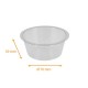 Caissette baba au rhum Transparentes PVC, ø 70 x 30mm, Packung mit 250