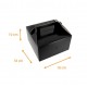 Caja de asas negra 18x18x10cm con muescas, paquete de 50