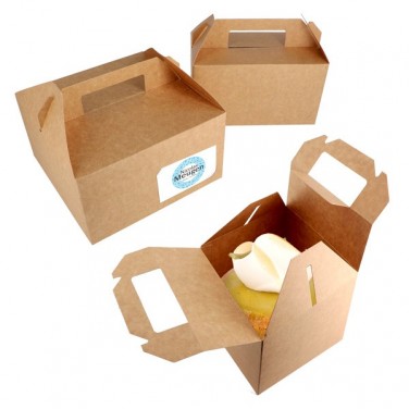 Griffschachtel aus braunem Kraftpapier