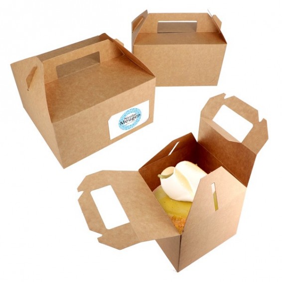 Griffschachtel aus braunem Kraftpapier