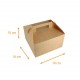 Griffschachtel aus braunem Kraftpapier 18x18x10cm mit Einkerbungen, 50er-Pack