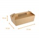 Griffschachtel aus braunem Kraftpapier 27x10x7cm mit Einkerbungen, 50er-Pack