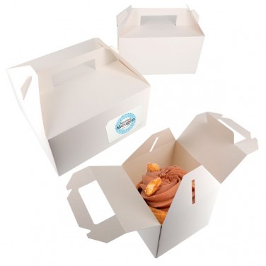 Cajas de asas blancas