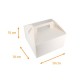 Caja con asas blancas 18x18x10cm con muescas, paquete de 50