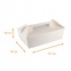 Caja con asas blancas 27x10x7cm con muescas, paquete de 50