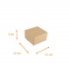 Scatola quadrata kraft marrone 12x12x5 cm, con tacche, confezione da 25, viso chiuso