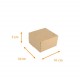 Scatola quadrata kraft marrone 14x14x5 cm, confezione da 25 pezzi, con tacche, viso chiuso