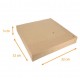 Scatola quadrata kraft marrone 32x32x5 cm, confezione da 50 pezzi, con tacche, viso chiuso