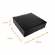 Caja cuadrada negra con muescas, 18x18x8cm, negro, paquete de 50