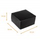 Caja cuadrada negra con muescas, 32x32x13cm, negro, paquete de 50
